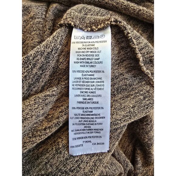 French Connection Sweeter Sweater Ribbed Knit Midi Dress Size 8 Taupe Brown - Picture 4 of 4